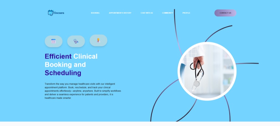 DocSera appointment management platform interface